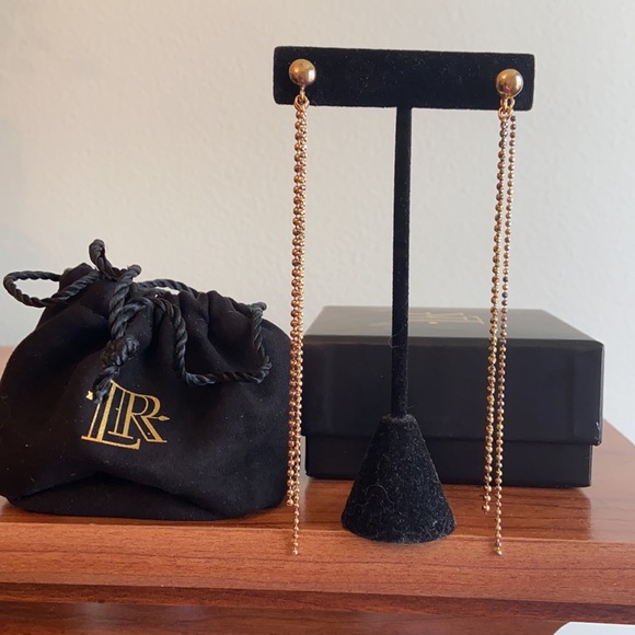 Lisa Robertson Bronze Gold Long Beaded Earrings - Picture 4 of 13